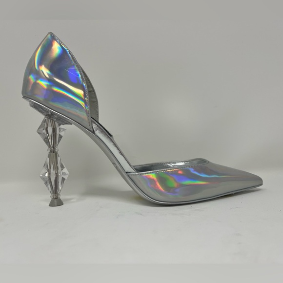 Steve Madden Shoes - Steve Madden Jessica Rich Talia Holographic Silver Heel pump Crystal Detail 8.5